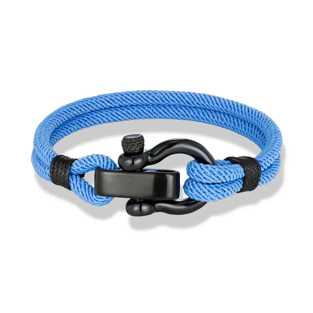 Outdoor Rescue Bracelet Durable Rope & Steel Shackle Buckle deideas