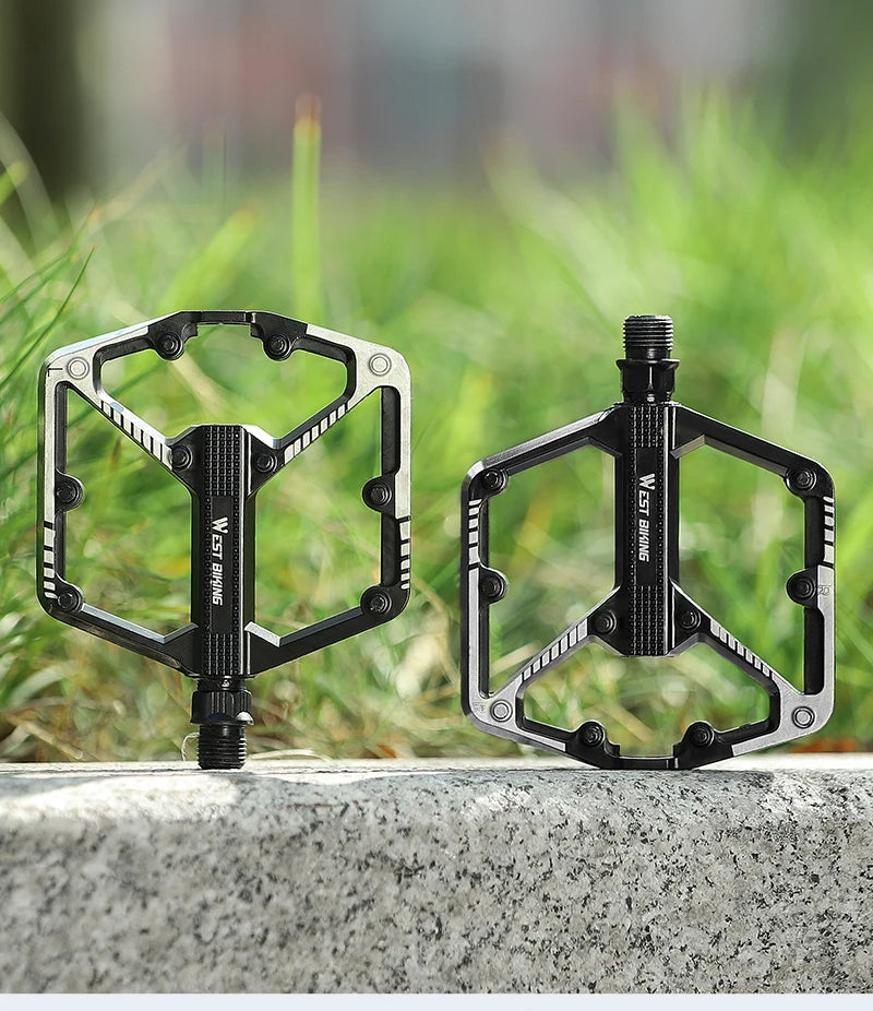 Aluminum Alloy Bicycle Pedals - DU Bearings, Anti-Slip, 12.6x10.3cm, 400g/pair