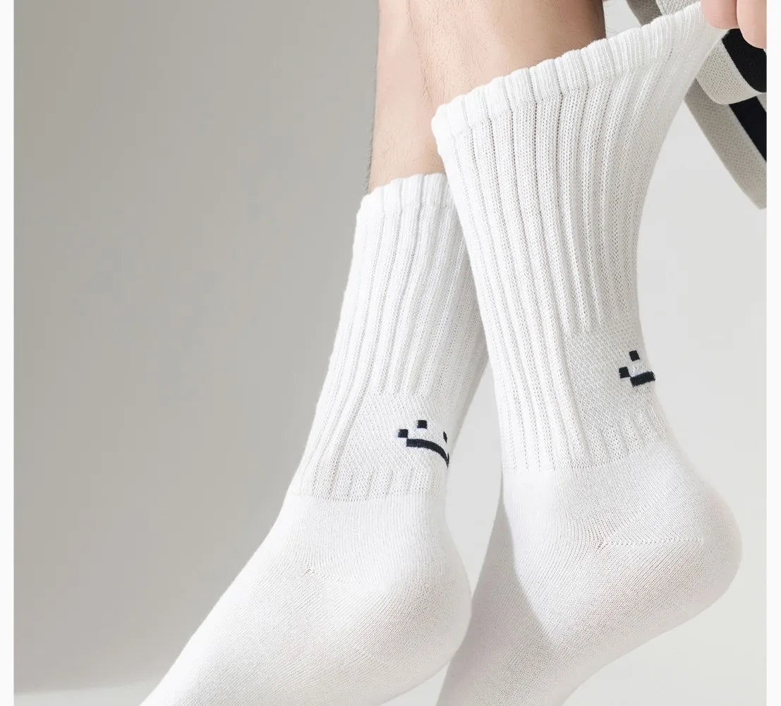Cotton Crew Socks – Soft Blend Mid-Tube, Unisex 35-44
