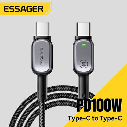USB-C to USB-C Cable with LED Display 100W - Smart Fast Charging Cable | Universal Devices