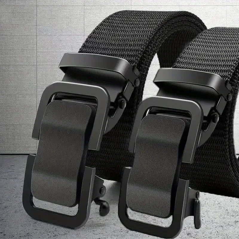 Nylon Belt with Automatic Metal Buckle - 120cm, 6 Colors, Unisex