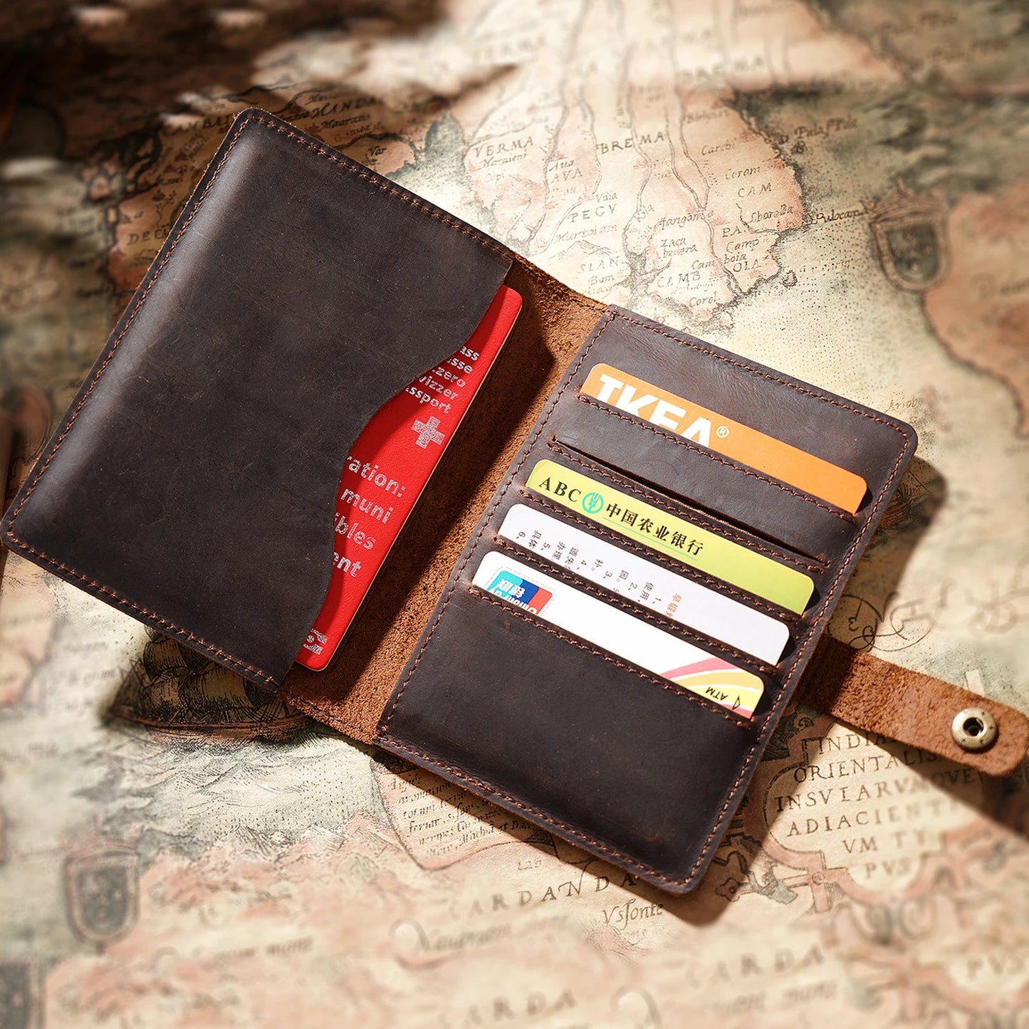VoyagePact Leather Passport Holder & Travel Organizer