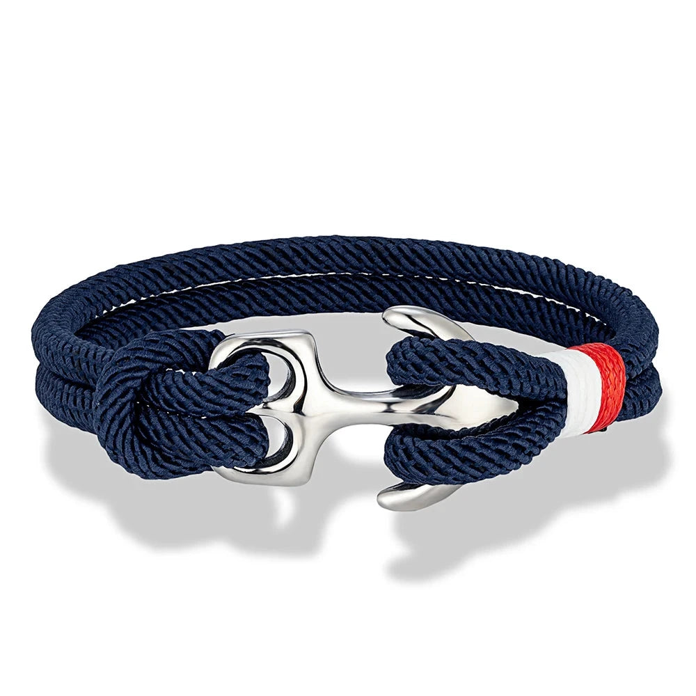 Nautical Survival Bracelet  Dual Rope with Stainless Steel Anchor deideas