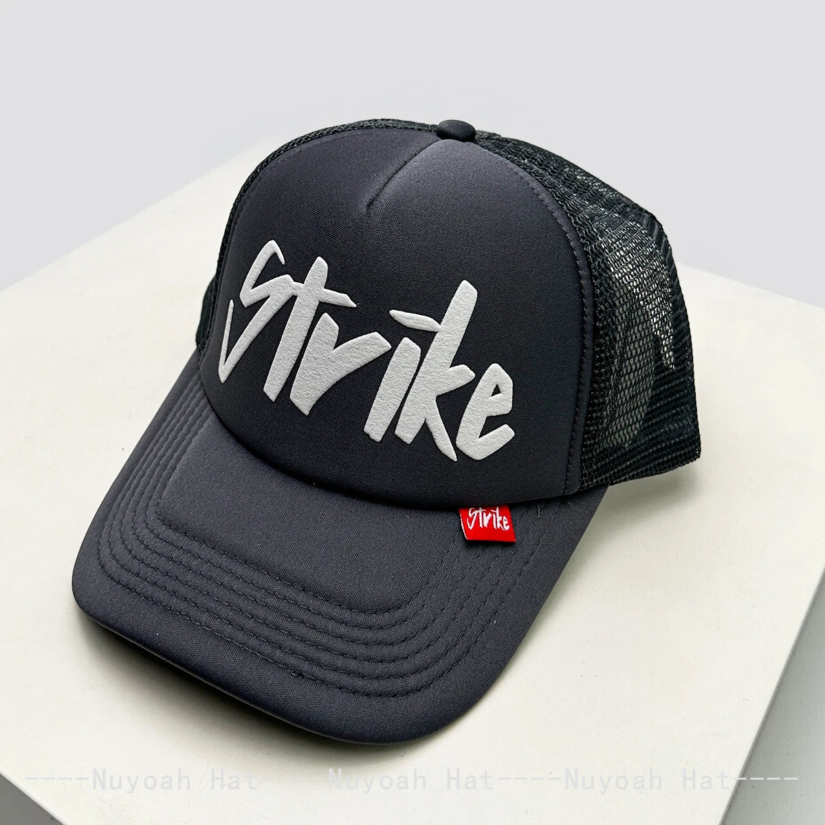 Strike Printed Letter Trucker Cap, Unisex