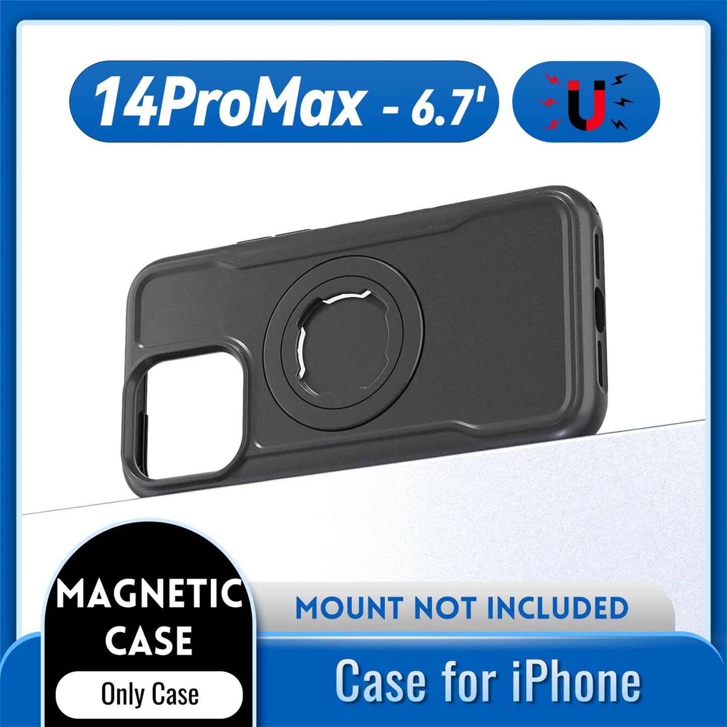 QD Bike Mount Case for iPhone 17 16 15 14 Pro Max – MagSafe Magnetic Shockproof | Cyclists & Riders