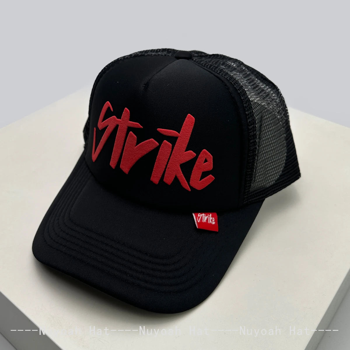 Strike Printed Letter Trucker Cap, Unisex