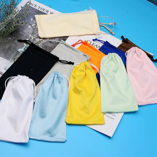 Premium Microfiber Eyeglasses Pouch - Soft Protective Case for Sunglasses & Accessories