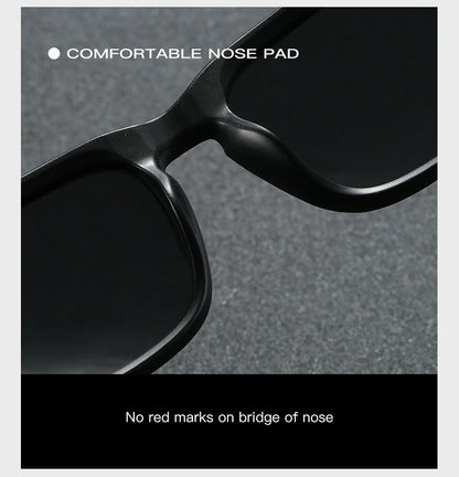 Square Polarized Sunglasses - UV400, PC Frame, Mirror Lens, 6 Colors, Unisex