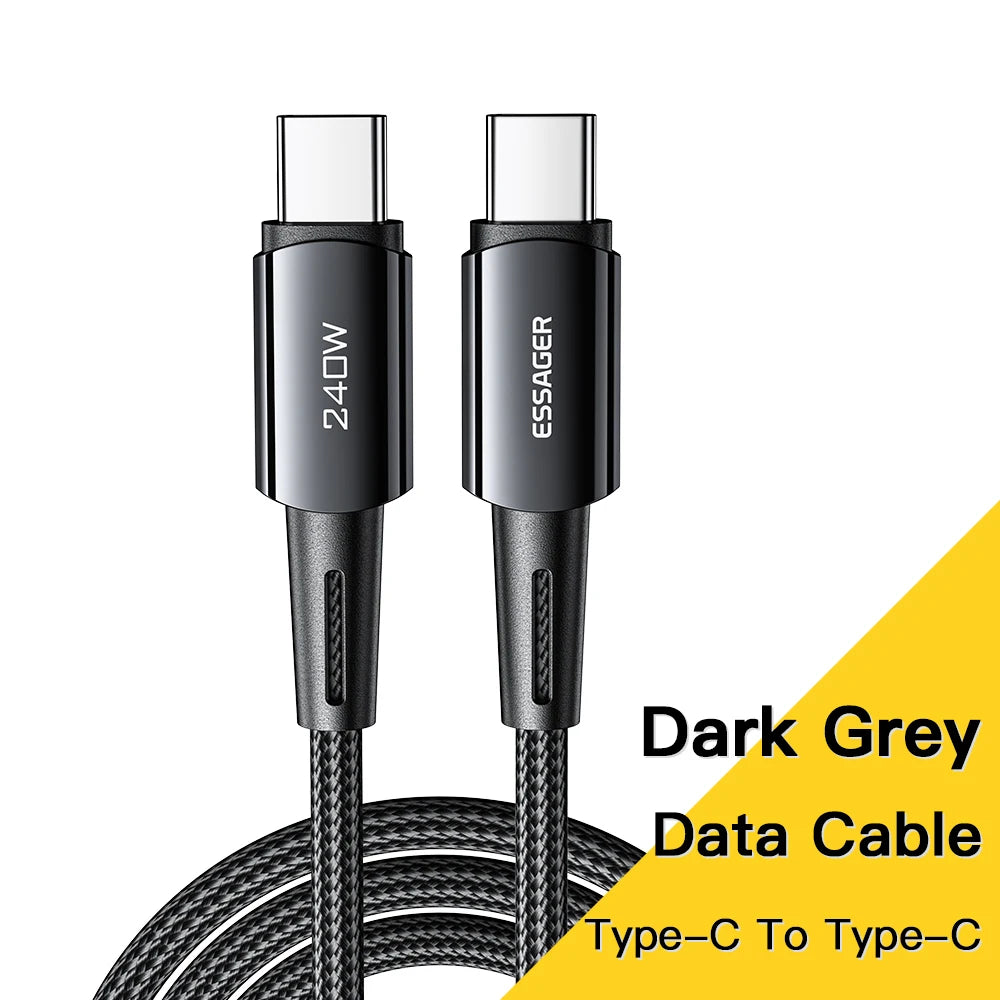 Cable USB-C a USB-C 240W - Carga Rápida 6A, PD 3.1