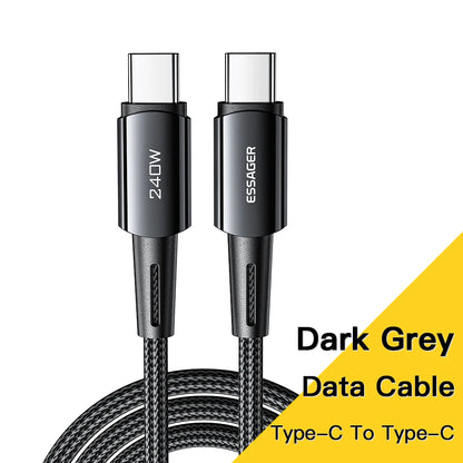 Cable USB-C a USB-C 240W - Carga Rápida 6A, PD 3.1