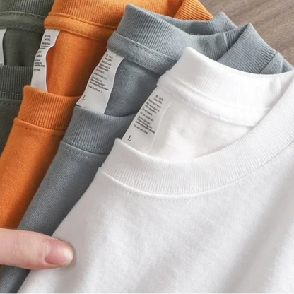 Solid Color Cotton Short Sleeve T-Shirt Top Casual T-Shirts deideas
