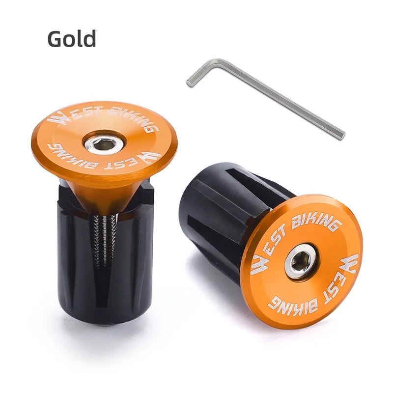 Aluminum Alloy Handlebar Bar End Plugs - 6061, Mechanical Expansion, 8 Colors