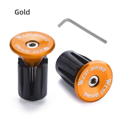 Aluminum Alloy Handlebar Bar End Plugs - 6061, Mechanical Expansion, 8 Colors