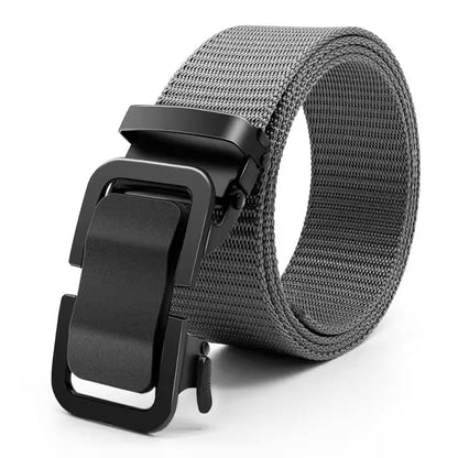 Nylon Belt with Automatic Metal Buckle - 120cm, 6 Colors, Unisex