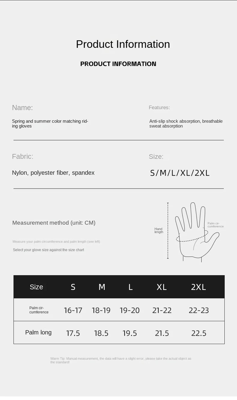 Unisex Touchscreen Full-Finger Cycling Gloves