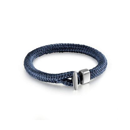 Nautical Rope Bracelet - Stainless Steel Hook, Adjustable