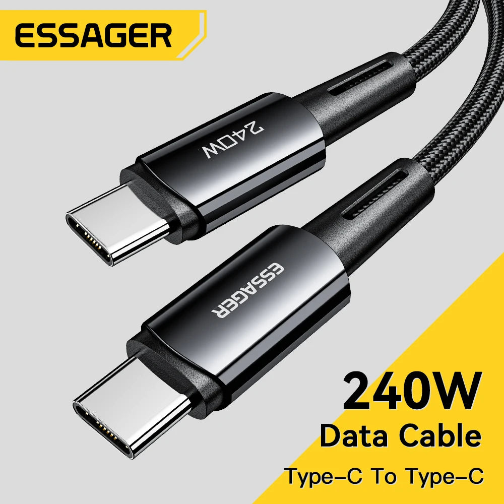 Cable USB-C a USB-C 240W - Carga Rápida 6A, PD 3.1