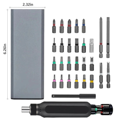 Ratchet precision screwdriver with Phillips Torx magnetic drill bit deideas