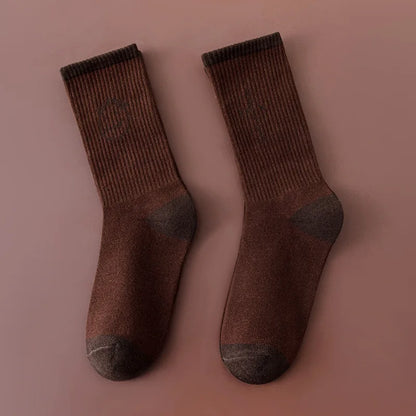 Chicago Street Crew Socks – Bold Letter Pattern, Cotton Blend