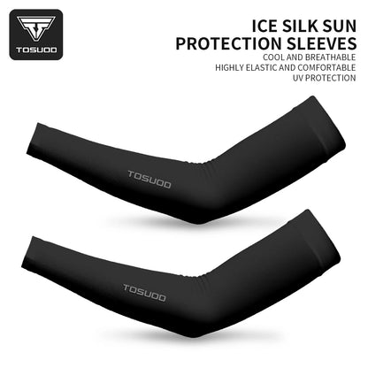 Mangas para brazos de seda helada – Protección UV UPF 50+, refrescantes y de secado rápido | 1, 2 o 3 pares