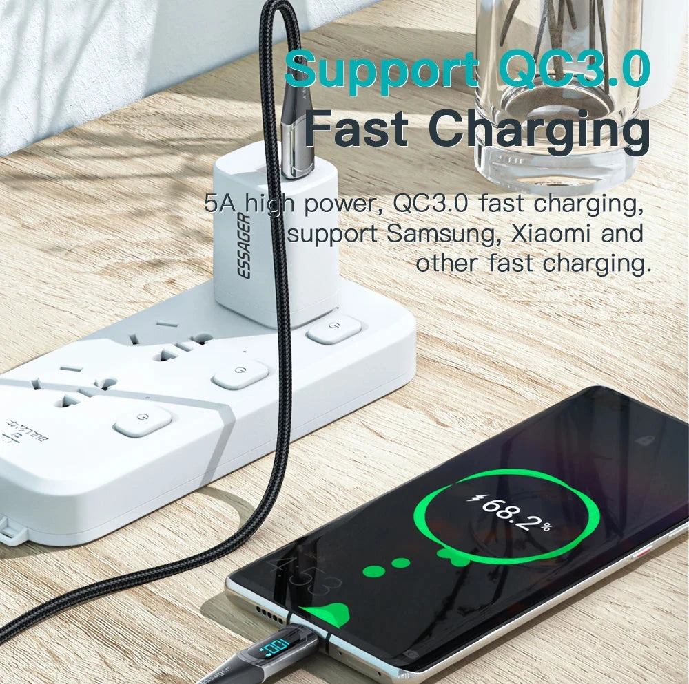 USB-C to USB-C Fast Charging Cable 100W/5A deideas