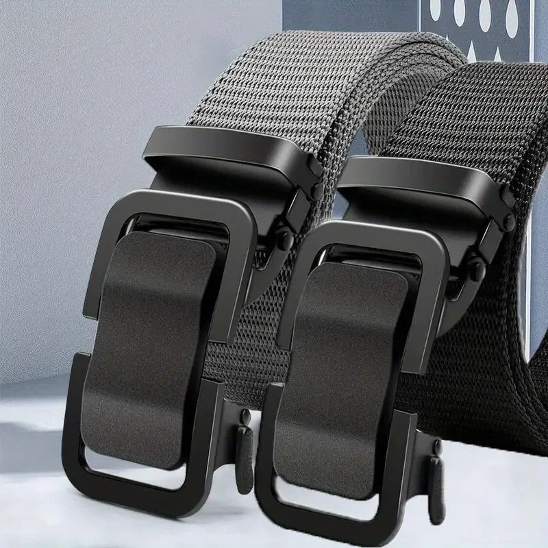Nylon Belt with Automatic Metal Buckle - 120cm, 6 Colors, Unisex