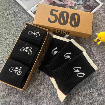 Cyclist Cotton Socks 3-Pack Gift Box – Zero Emission, Pure Style