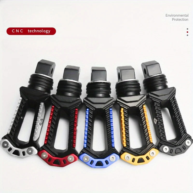 Estriberas traseras de aluminio CNC para Kawasaki KLR 650 – Estriberas universales para motocicleta