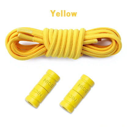 No-Tie Elastic Shoelaces with Color Buckle