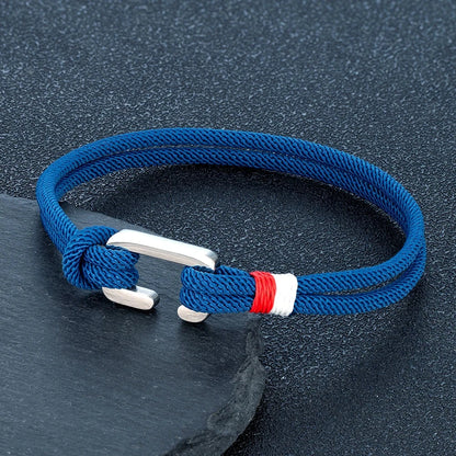 Boho Style Nylon Rope Bracelet Stainless Steel Mini Clasp deideas