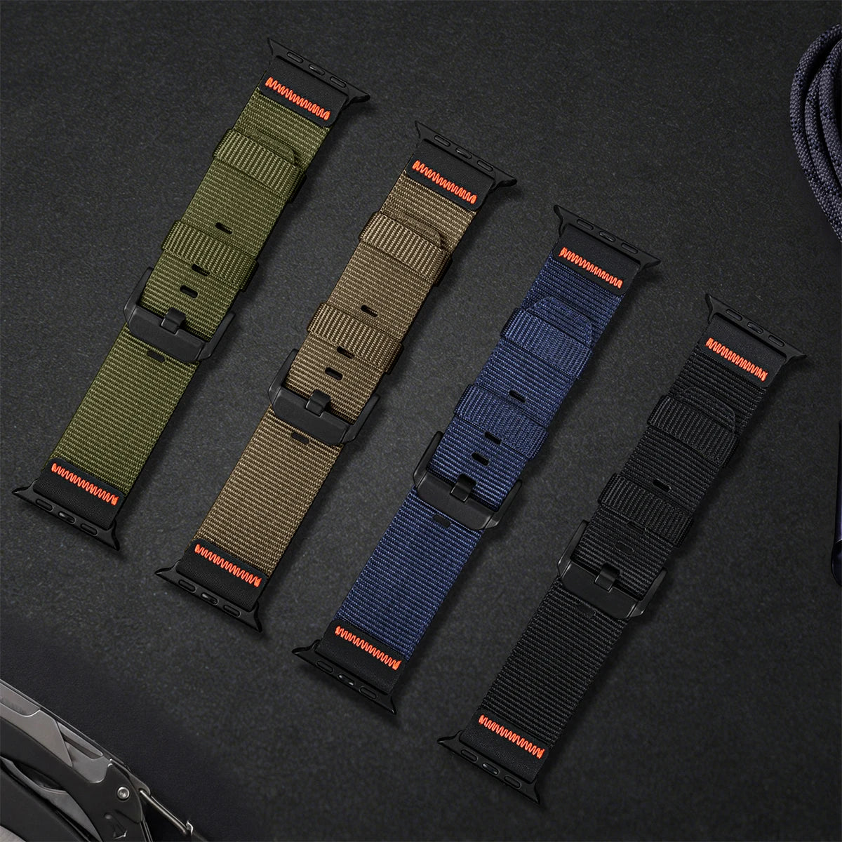 Nylon Apple Watch Band, 38–49mm Adjustable
