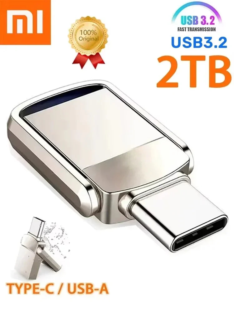 Xiaomi USB Flash Drive 1TB 2TB USB 3.0 High Speed Car Electronic Accessory Adapter Plug Play Video Large Storage Flash Drive deideas