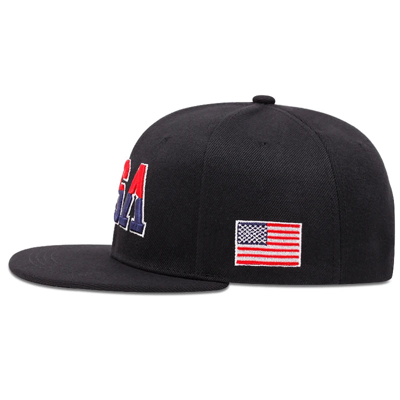 American Flag Baseball Cap, Snapback & Mesh Styles