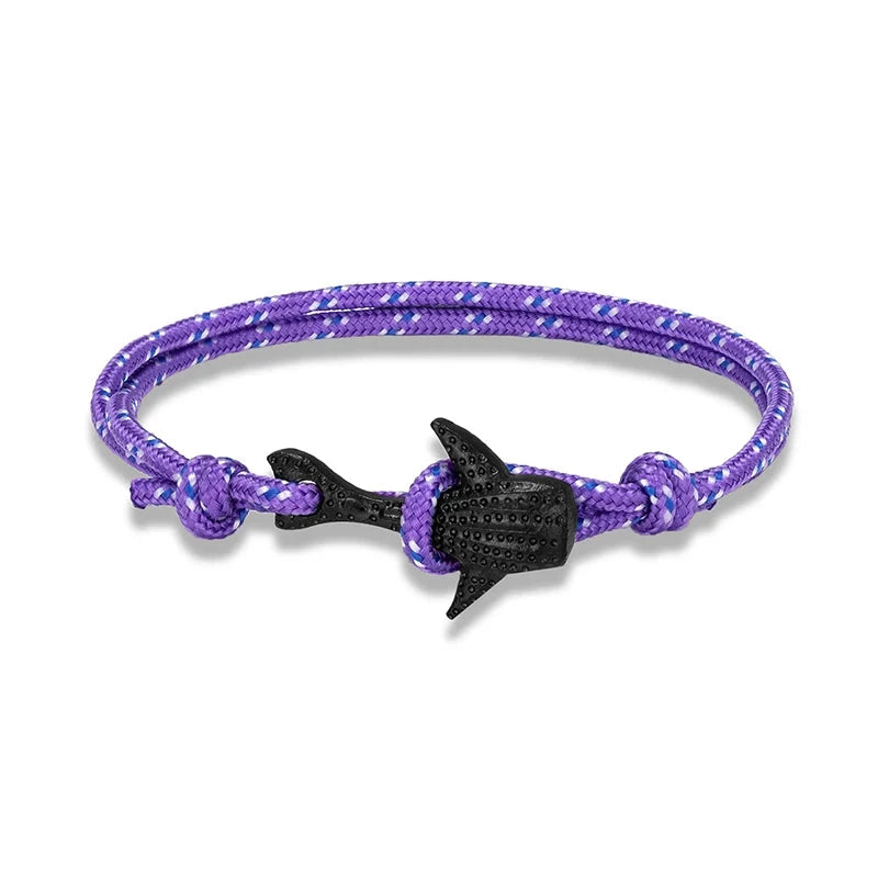 Ocean Lover Bracelet Black Whale Multilayer Rope deideas