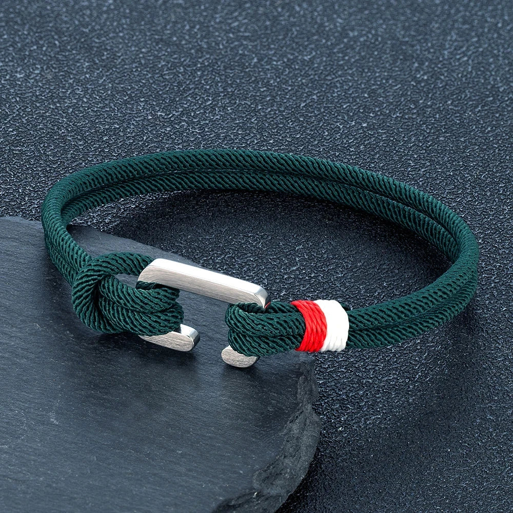 Boho Style Nylon Rope Bracelet Stainless Steel Mini Clasp deideas