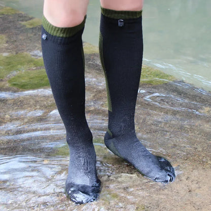 Waterproof Knee-High Hiking Socks - Warm Knit Nylon, Euro 37-50, 2 Colors