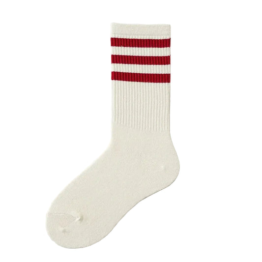 Calcetines Crew de Algodón a Rayas, Jacquard Unisex Talla EU 36-43