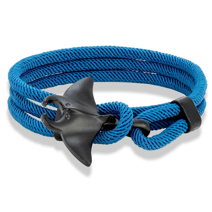 Manta Ray Rope Bracelet Ocean-Inspired Multilayer Design deideas