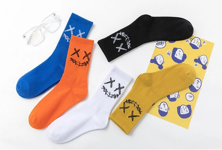 Calcetines Crew Bordados Paquete de 3 - Algodón, EU 36-44, 10 Combinaciones de Colores, Unisex