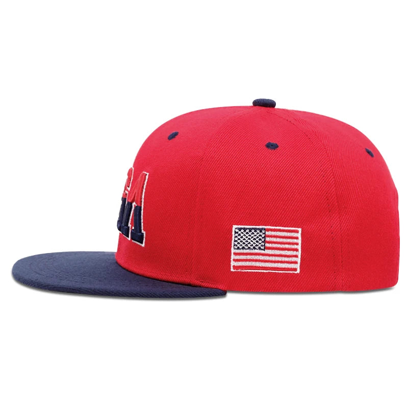 American Flag Baseball Cap, Snapback & Mesh Styles
