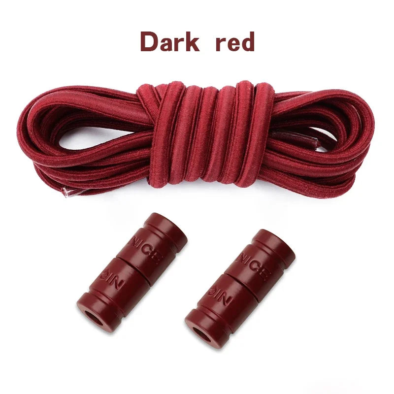 No-Tie Elastic Shoelaces with Color Buckle