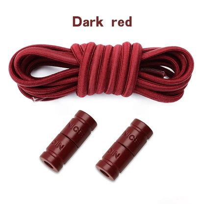 No-Tie Elastic Shoelaces with Color Buckle