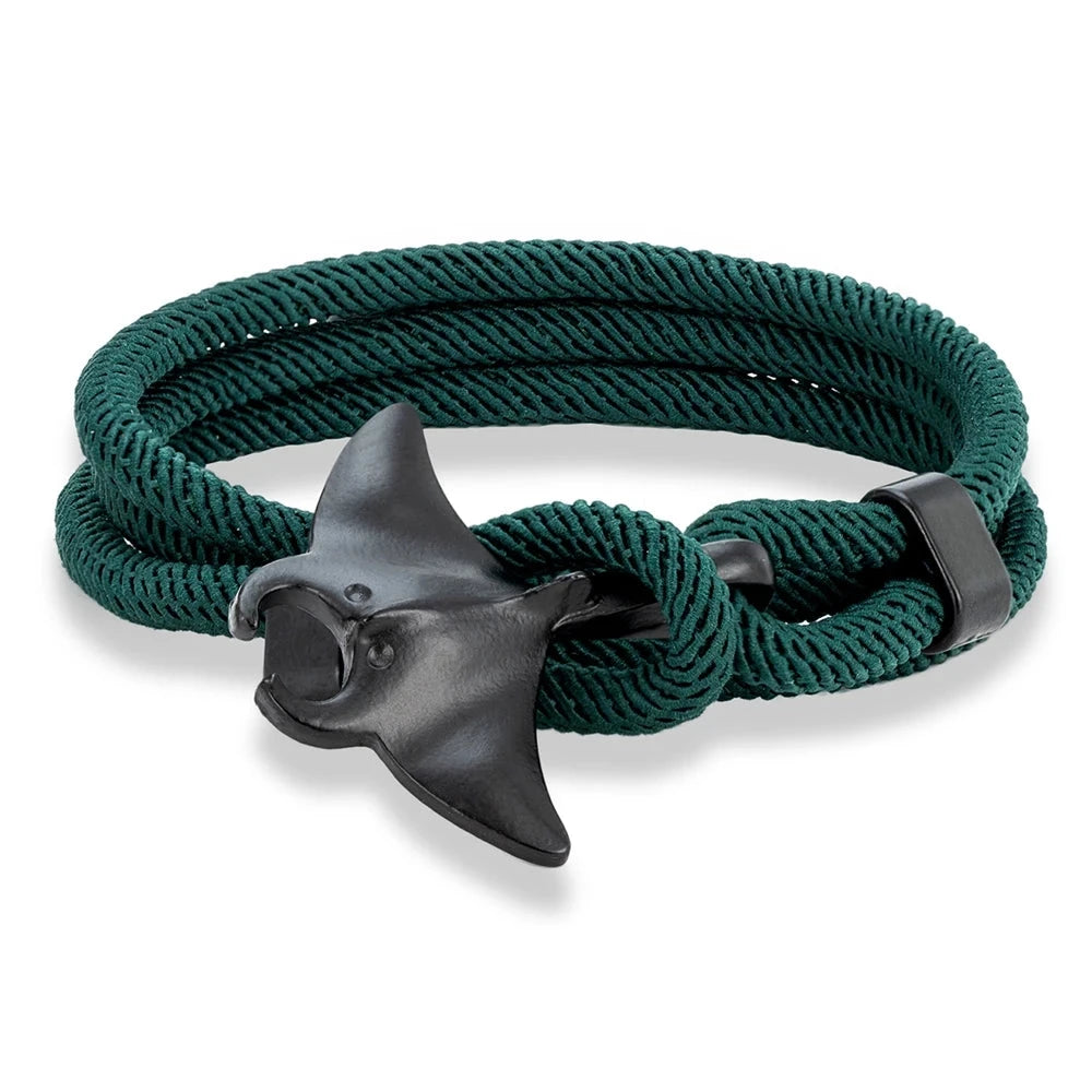 Manta Ray Rope Bracelet Ocean-Inspired Multilayer Design deideas