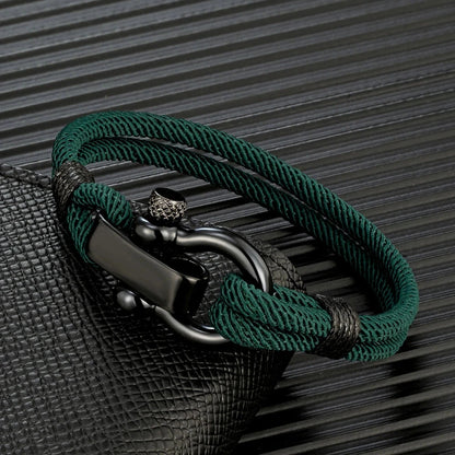 Outdoor Rescue Bracelet Durable Rope & Steel Shackle Buckle deideas