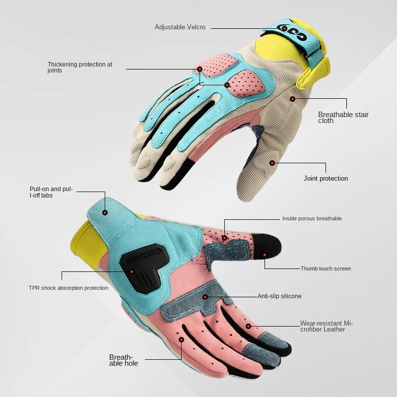 Unisex Touchscreen Full-Finger Cycling Gloves