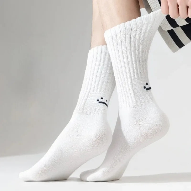 Cotton Crew Socks – Soft Blend Mid-Tube, Unisex 35-44