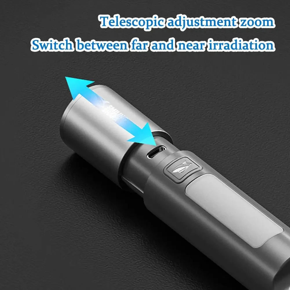 Waterproof USB Rechargeable LED Flashlight with Bicycle Stand deideas