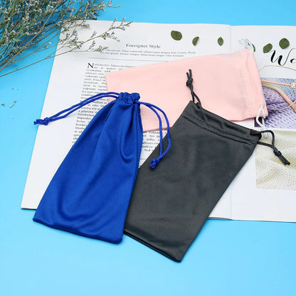 Bolsa de microfibra premium para gafas - Funda protectora suave para gafas de sol y accesorios