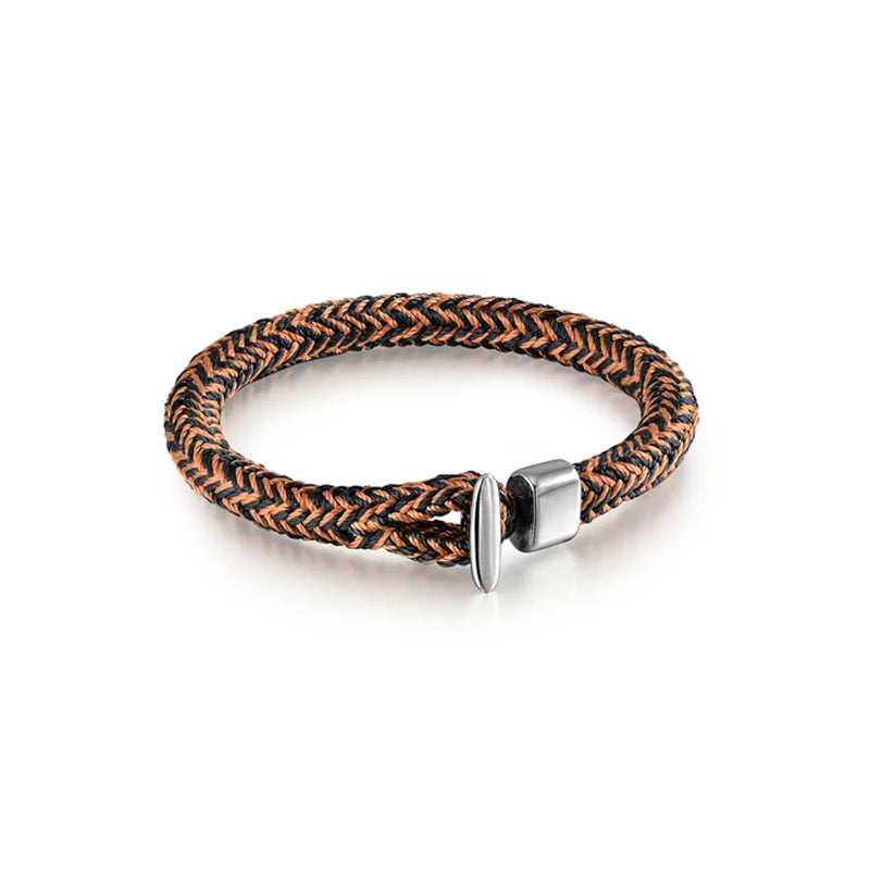 Nautical Rope Bracelet - Stainless Steel Hook, Adjustable