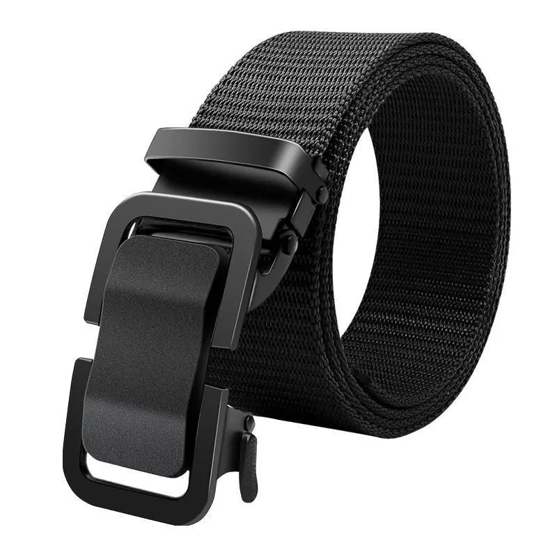 Nylon Belt with Automatic Metal Buckle - 120cm, 6 Colors, Unisex